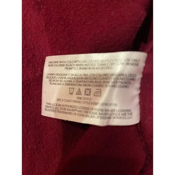 Eddie Bauer Men's L Red Long Sleeve Flannel Button-Up Shirt Casual - Picture 5 of 7